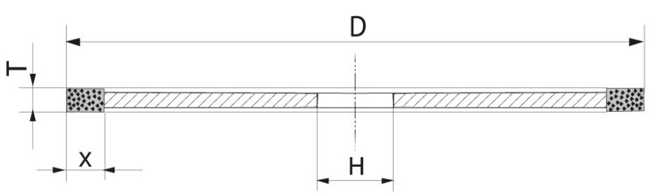 1A1R cut-off wheel B1000 bond
