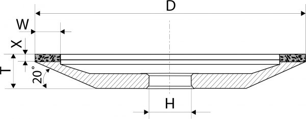 12A2-20 diamond grinding wheels